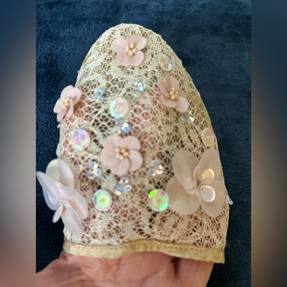 Free People Tan Floral Embellished Mules - Picture 3 of 3